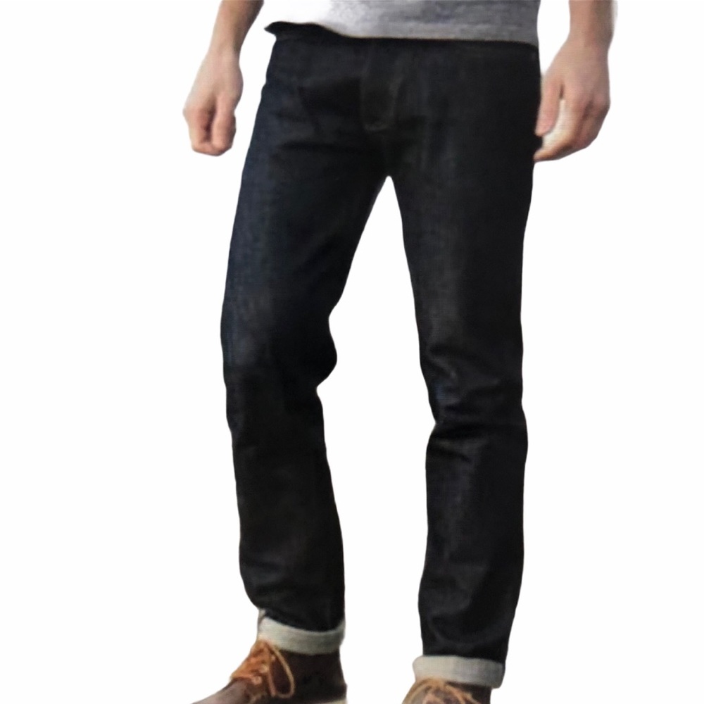 Gustin Made In USA California Straight Raw Selvedge Denim Jeans Size 32